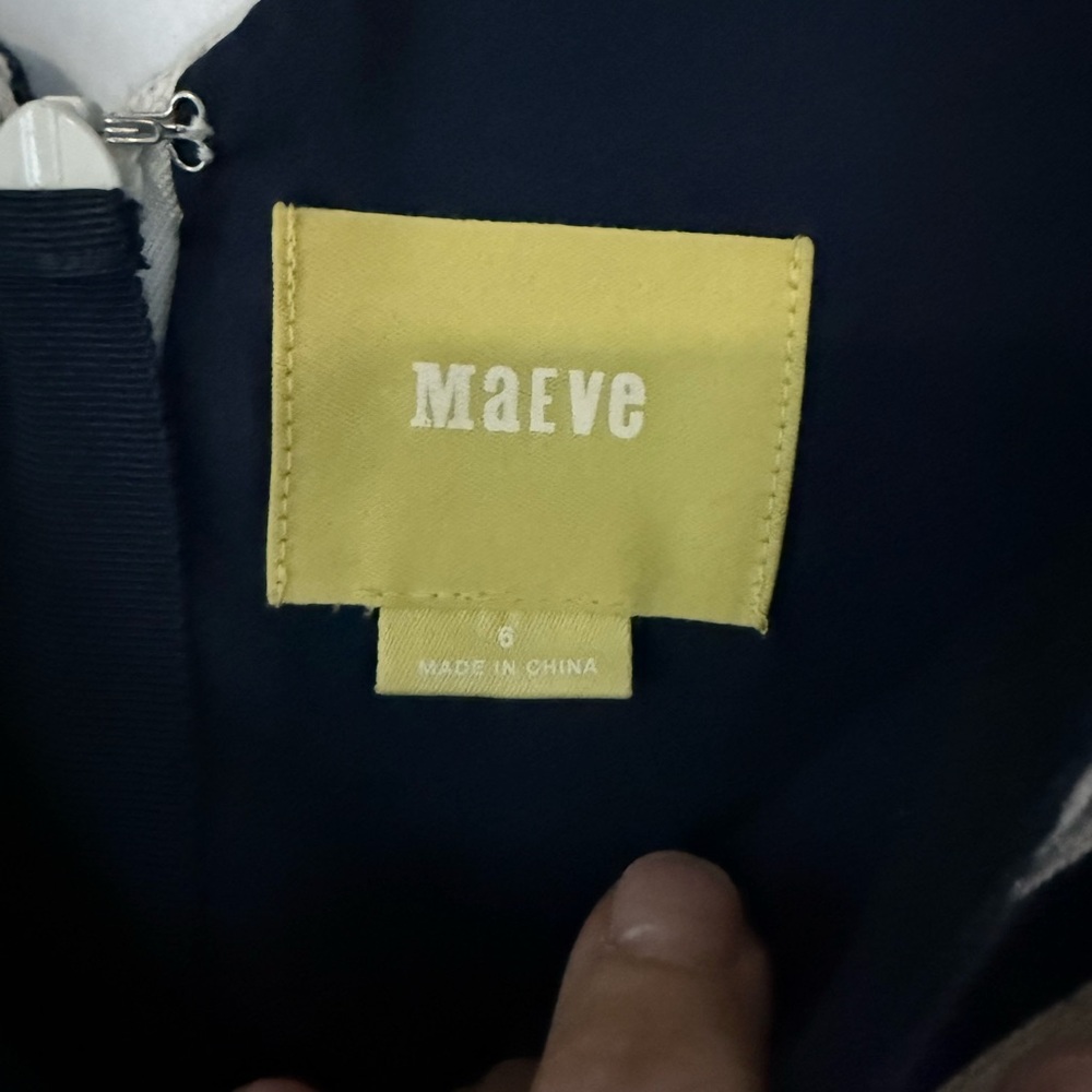 Maeve Mitered Stripe Fit And Flare Dress - Picture 7 of 7